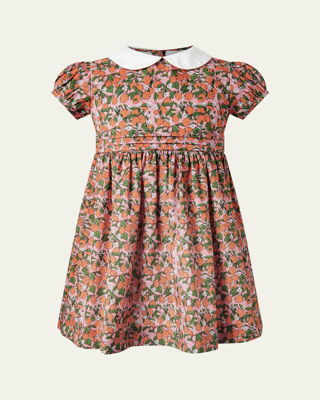 Girl's Clementine-Print A-Line Dress, Size 2-10